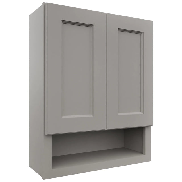 Fabuwood Fusion Nickel WVS2430 Vanity Wall Storage, Front View