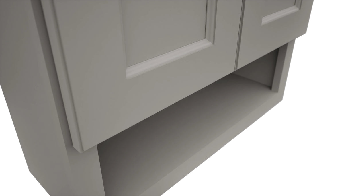 Fabuwood Fusion Nickel WVS2430 Vanity Wall Storage, Detail View