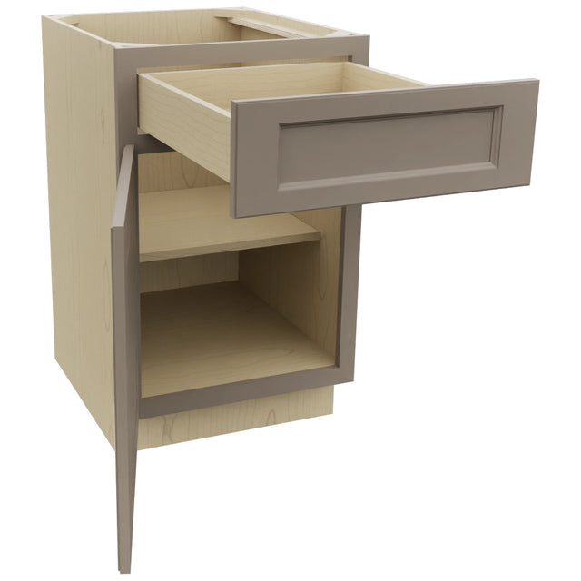Fabuwood Fusion Oyster B21 Base Standard Cabinet, Open View