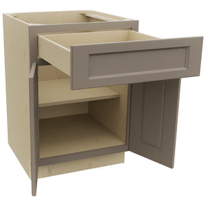 Fabuwood Fusion Oyster B24 Base Standard Cabinet, Open View