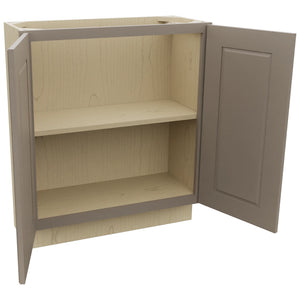 Fabuwood Fusion Oyster B30FD-12D Base Full Door Cabinet, Open View