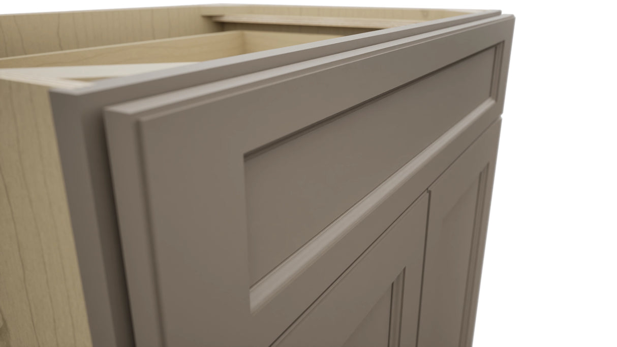 Fabuwood Fusion Oyster B33SDF Base Standard Cabinet, Detail View