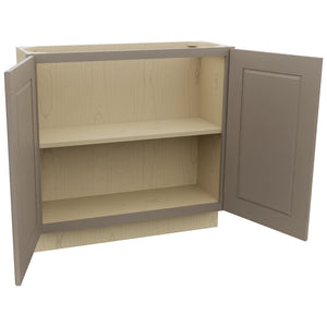 Fabuwood Fusion Oyster B36FD-12D Base Full Door Cabinet, Open View