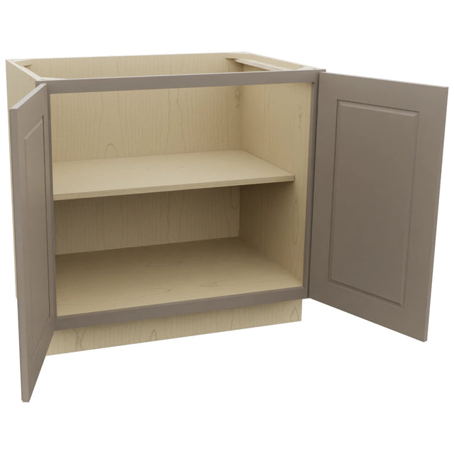 Fabuwood Fusion Oyster B36FD Base Full Door Cabinet, Open View