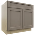 Fabuwood Fusion Oyster B36SDF Base Standard Cabinet, Front View