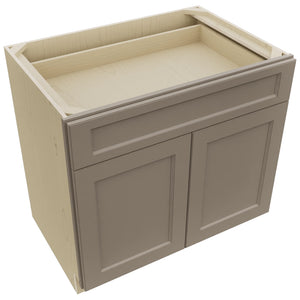 Fabuwood Fusion Oyster B36SDF Base Standard Cabinet, Top View