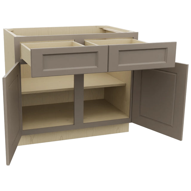 Fabuwood Fusion Oyster B39 Base Standard Cabinet, Open View