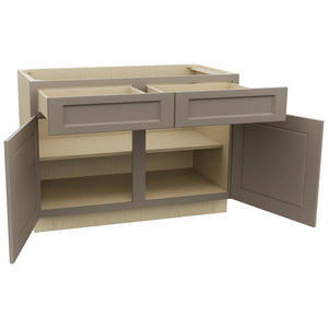 Fabuwood Fusion Oyster B48 Base Standard Cabinet, Open View