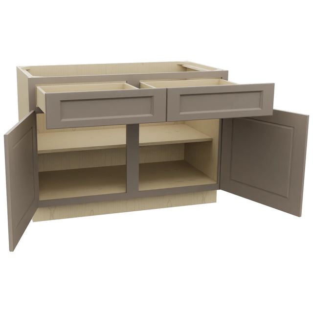 Fabuwood Fusion Oyster B48 Base Standard Cabinet, Open View