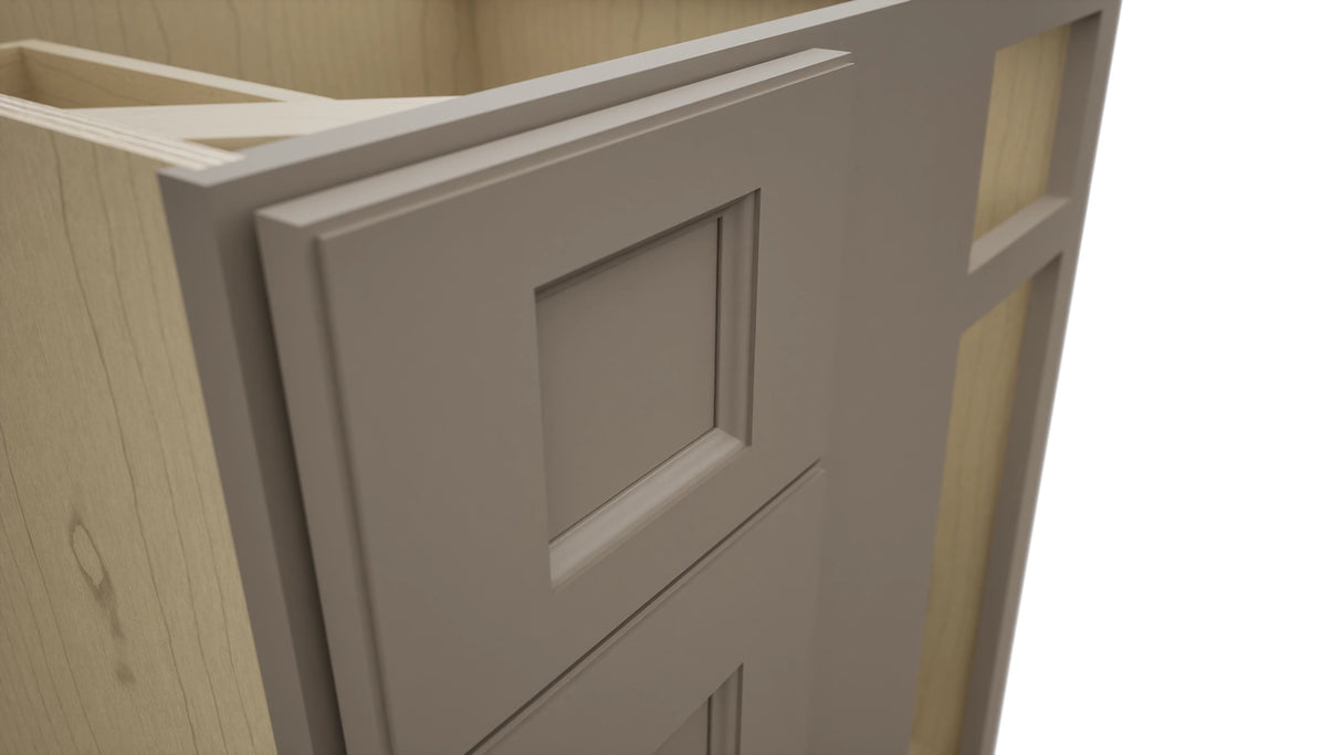 Fabuwood Fusion Oyster BLB36/39 Base Corner Blind Cabinet, Detail View