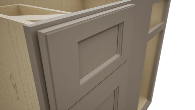 Fabuwood Fusion Oyster BLB39/42 Base Corner Blind Cabinet, Detail View