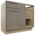 Fabuwood Fusion Oyster BLB42/45 Base Corner Blind Cabinet, Front View