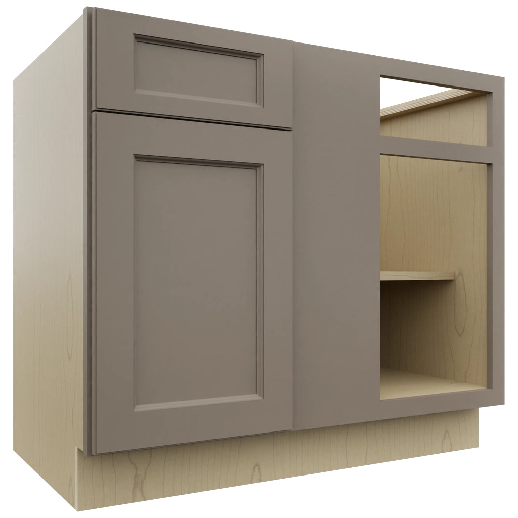Fabuwood Fusion Oyster BLB42/45 Base Corner Blind Cabinet, Front View