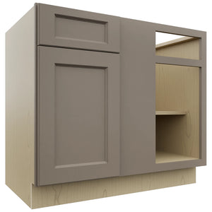 Fabuwood Fusion Oyster BLB42/45 Base Corner Blind Cabinet, Front View