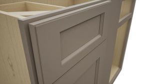 Fabuwood Fusion Oyster BLB42/45 Base Corner Blind Cabinet, Detail View