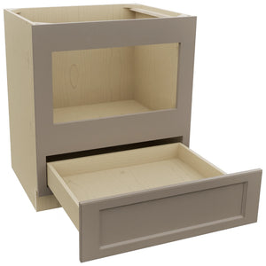 Fabuwood Fusion Oyster BMC30 Base Microwave Cabinet, Open View
