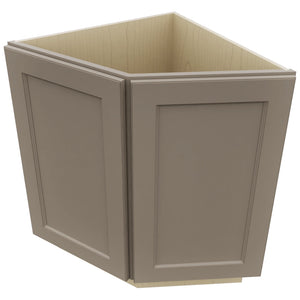 Fabuwood Fusion Oyster BRA24 Base Return Angle Cabinet, Top View