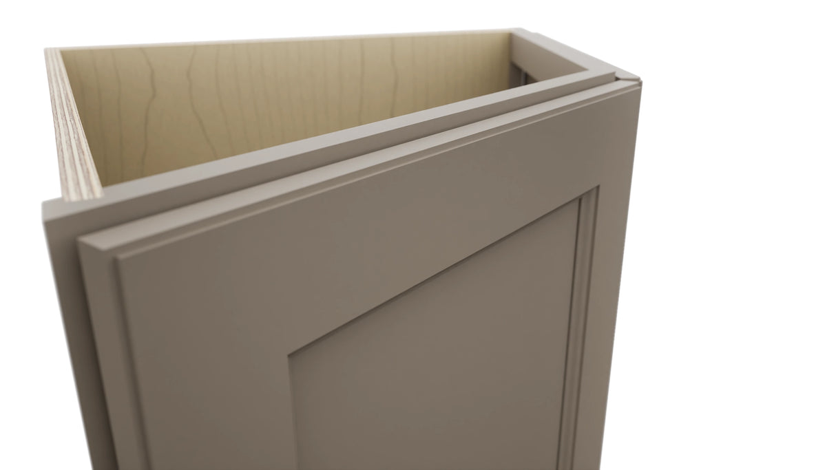 Fabuwood Fusion Oyster BRA24 Base Return Angle Cabinet, Detail View