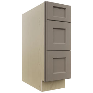 Fabuwood Fusion Oyster DB12 Base 3 Drawers Cabinet, Front View