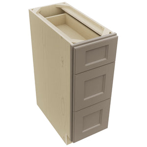 Fabuwood Fusion Oyster DB12 Base 3 Drawers Cabinet, Top View