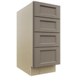 Fabuwood Fusion Oyster DB15-4 Base 4 Drawers Cabinet, Front View