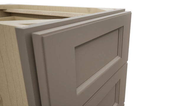 Fabuwood Fusion Oyster DB15-4 Base 4 Drawers Cabinet, Detail View
