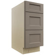 Fabuwood Fusion Oyster DB15 Base 3 Drawers Cabinet, Front View