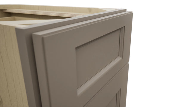 Fabuwood Fusion Oyster DB15 Base 3 Drawers Cabinet, Detail View
