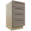 Fabuwood Fusion Oyster DB18-4 Base 4 Drawers Cabinet, Front View