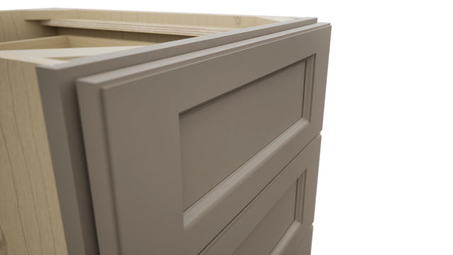 Fabuwood Fusion Oyster DB18-4 Base 4 Drawers Cabinet, Detail View