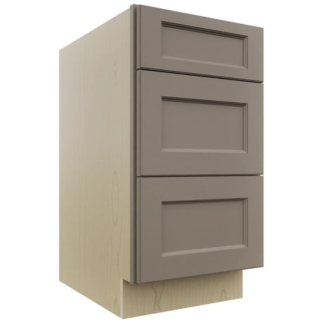 Fabuwood Fusion Oyster DB18 Base 3 Drawers Cabinet, Front View