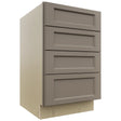 Fabuwood Fusion Oyster DB21-4 Base 4 Drawers Cabinet, Front View