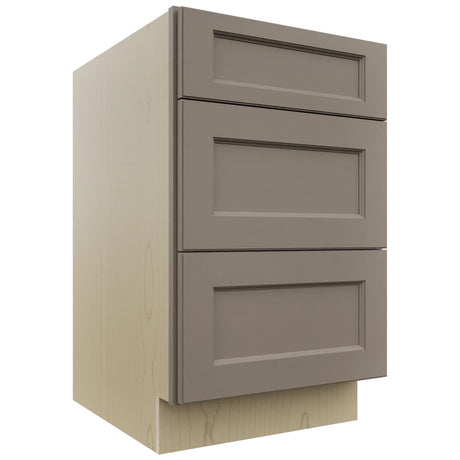 Fabuwood Fusion Oyster DB21 Base 3 Drawers Cabinet, Front View