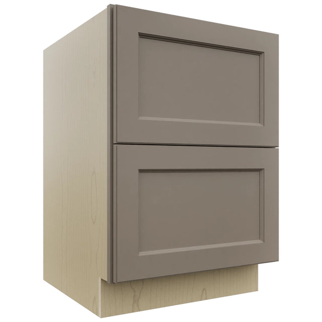 Fabuwood Fusion Oyster DB24-2 Base 2 Drawers Cabinet, Front View