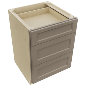 Fabuwood Fusion Oyster DB24 Base 3 Drawers Cabinet, Top View