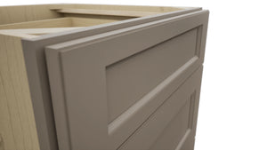 Fabuwood Fusion Oyster DB24 Base 3 Drawers Cabinet, Detail View