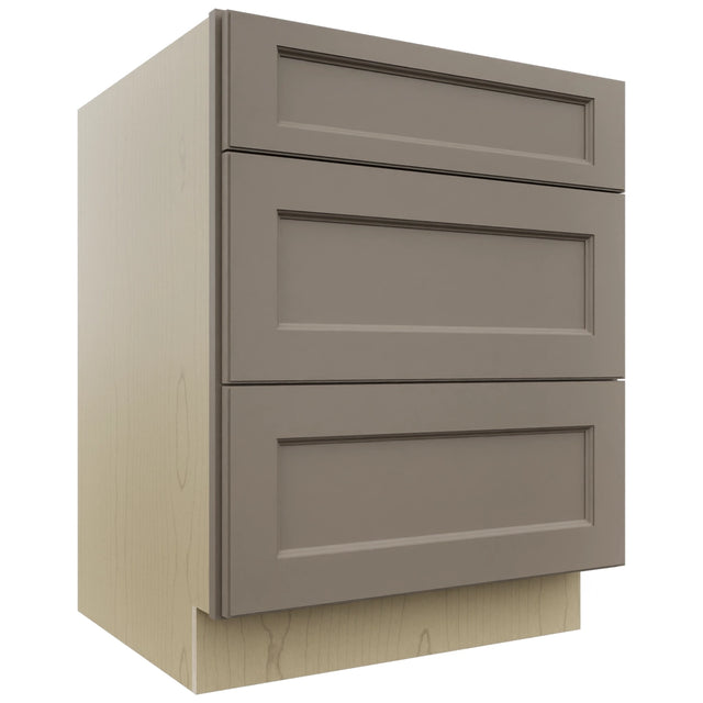 Fabuwood Fusion Oyster DB27 Base 3 Drawers Cabinet, Front View