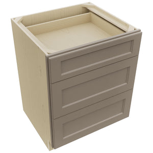 Fabuwood Fusion Oyster DB27 Base 3 Drawers Cabinet, Top View