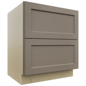 Fabuwood Fusion Oyster DB30-2 Base 2 Drawers Cabinet, Front View