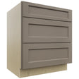 Fabuwood Fusion Oyster DB30 Base 3 Drawers Cabinet, Front View