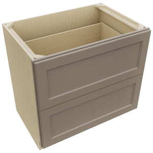 Fabuwood Fusion Oyster DB36-2 Base 2 Drawers Cabinet, Top View