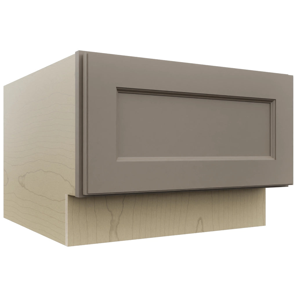Fabuwood Fusion Oyster DBS24 Base Bench Seat Cabinet, Front View