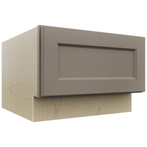 Fabuwood Fusion Oyster DBS24 Base Bench Seat Cabinet, Front View