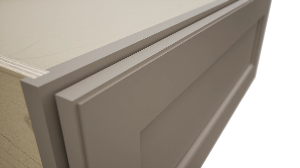 Fabuwood Fusion Oyster DBS30 Base Bench Seat Cabinet, Detail View