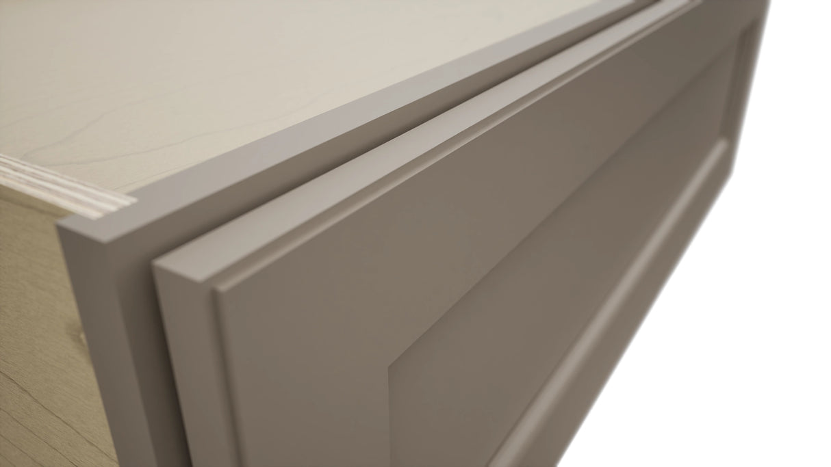 Fabuwood Fusion Oyster DBS36 Base Bench Seat Cabinet, Detail View