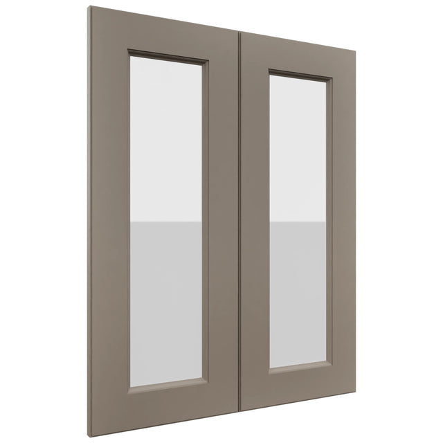 Fabuwood Fusion Oyster DS GDW2430 Wall Glass Door, Front View
