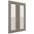 Fabuwood Fusion Oyster DS GDW2436 Wall Glass Door, Front View
