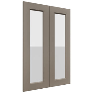 Fabuwood Fusion Oyster DS GDW2436 Wall Glass Door, Front View