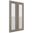 Fabuwood Fusion Oyster DS GDW2442 Wall Glass Door, Front View