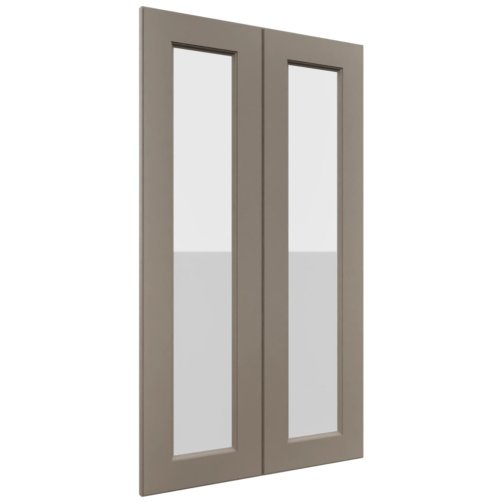 Fabuwood Fusion Oyster DS GDW2442 Wall Glass Door, Front View